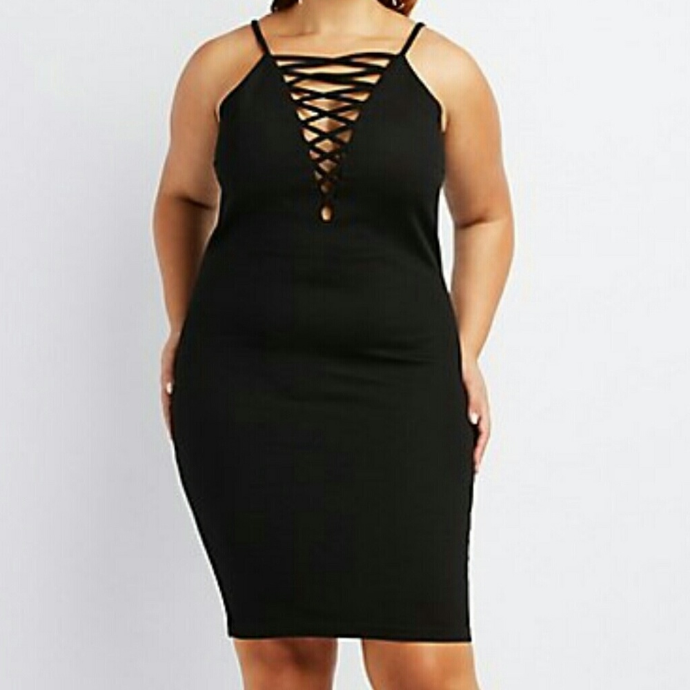 Women's plus size sexy criss cross dress sz 2x